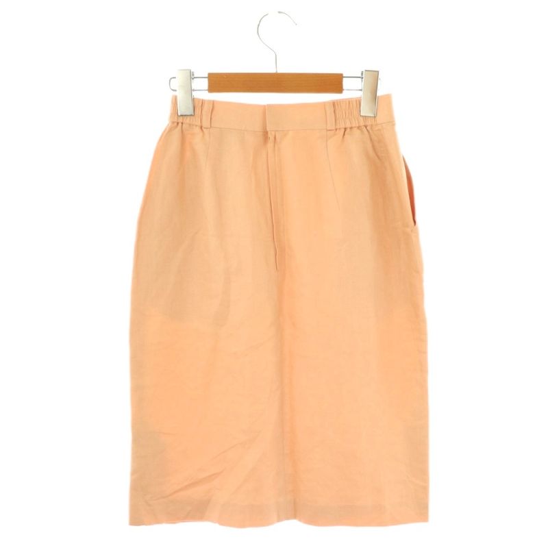 Christian DIOR Sports Cotton Linen Blend Skirt Tight Skirt Knee Length M Salmon