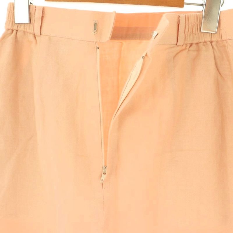 Christian DIOR Sports Cotton Linen Blend Skirt Tight Skirt Knee Length M Salmon