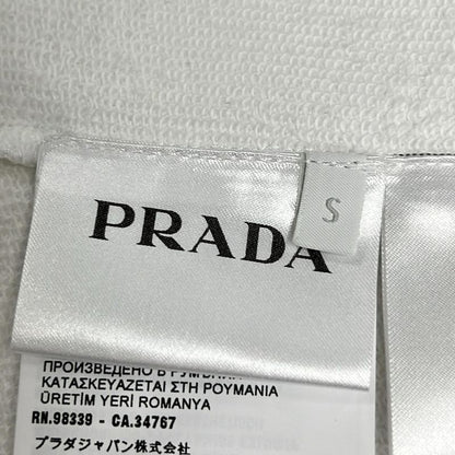 Prada Hoodie Size S Women - White Long Sleeves Zip Up Cotton