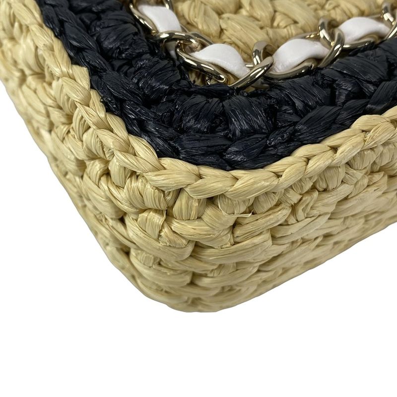 Chanel Shoulder Bag Mini Flap Bag As4556 B14884 Nt366 Beige Black And White