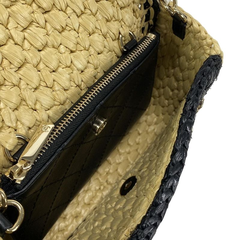 Chanel Shoulder Bag Mini Flap Bag As4556 B14884 Nt366 Beige Black And White