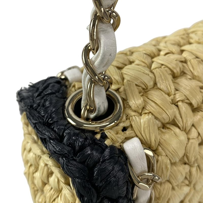 Chanel Shoulder Bag Mini Flap Bag As4556 B14884 Nt366 Beige Black And White