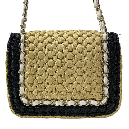 Chanel Shoulder Bag Mini Flap Bag As4556 B14884 Nt366 Beige Black And White