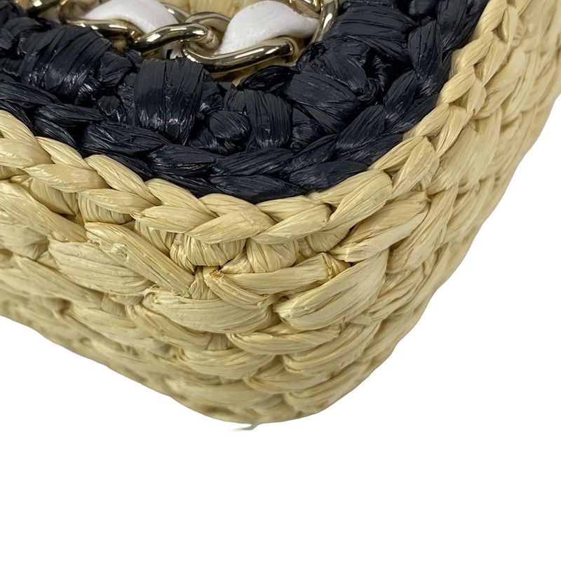 Chanel Shoulder Bag Mini Flap Bag As4556 B14884 Nt366 Beige Black And White