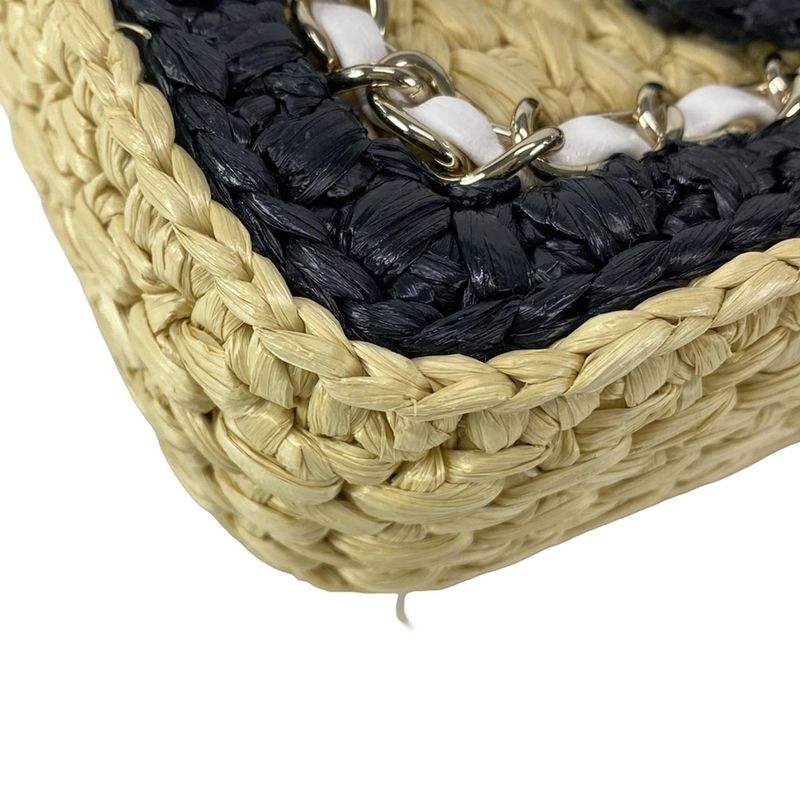 Chanel Shoulder Bag Mini Flap Bag As4556 B14884 Nt366 Beige Black And White