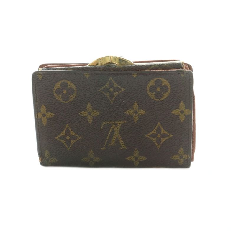 Louis Vuitton Portefeuille Viennois Wallet Fold Change Purse Monogram Brown