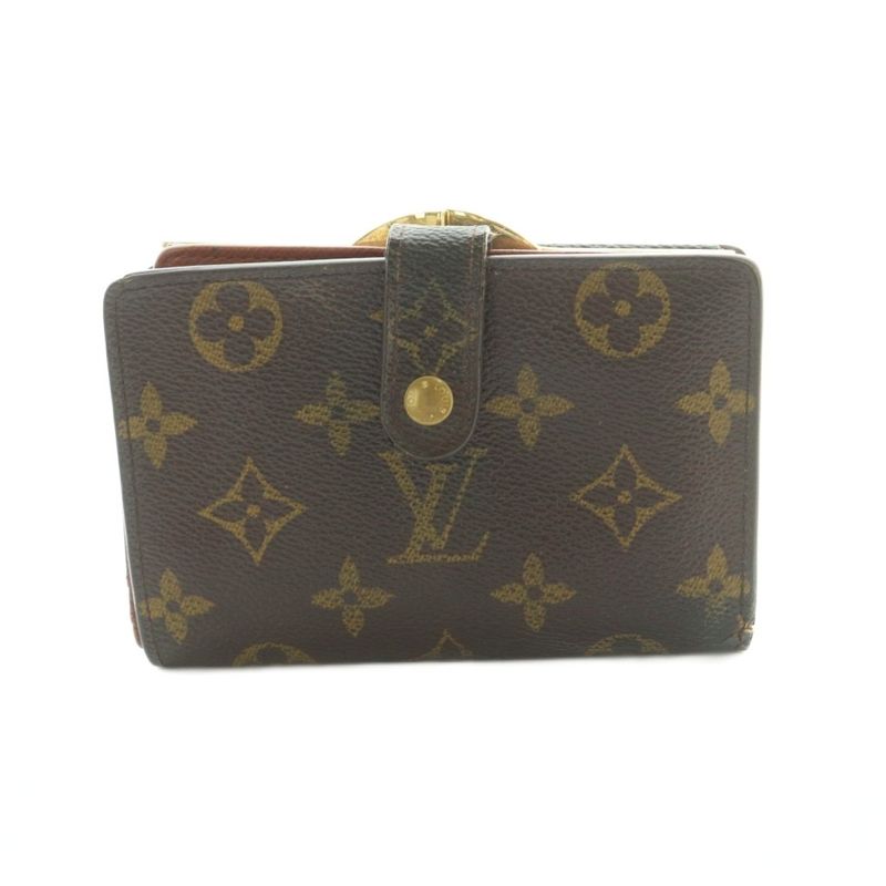 Louis Vuitton Portefeuille Viennois Wallet Fold Change Purse Monogram Brown