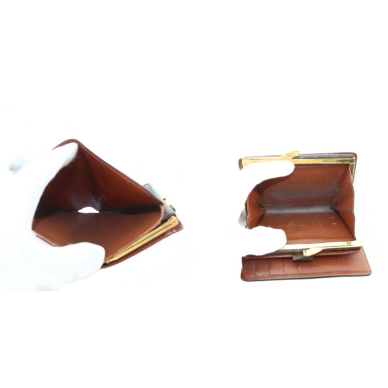 Louis Vuitton Portefeuille Viennois Wallet Fold Change Purse Monogram Brown