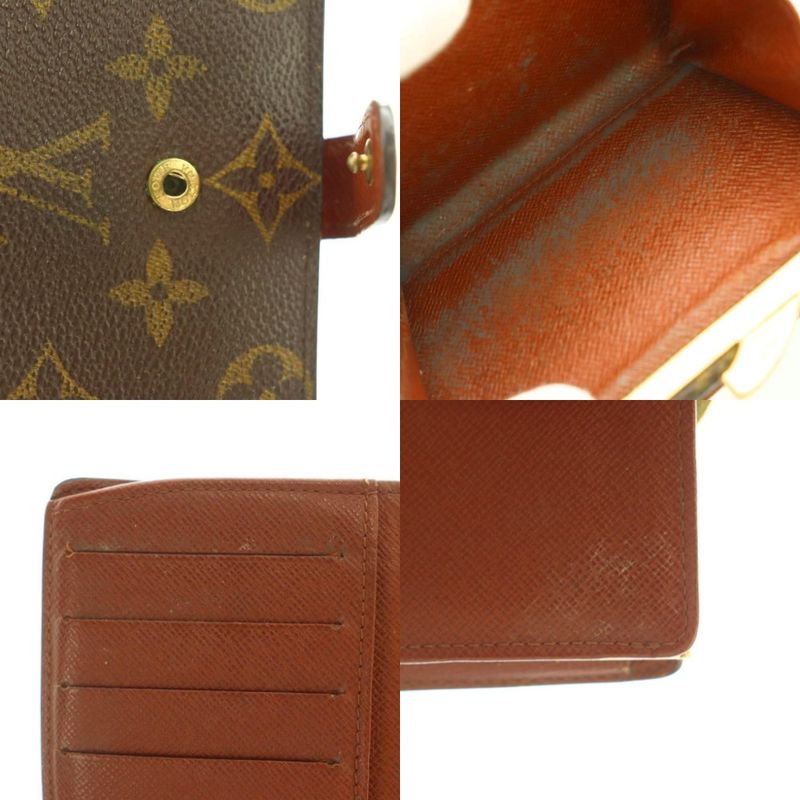 Louis Vuitton Portefeuille Viennois Wallet Fold Change Purse Monogram Brown