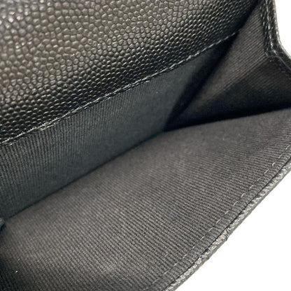 Chanel Trifold Wallet Matelasse Black Gold Hardware