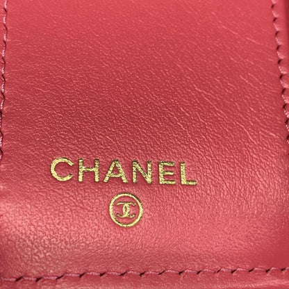 Chanel Trifold Wallet Matelasse Black Gold Hardware