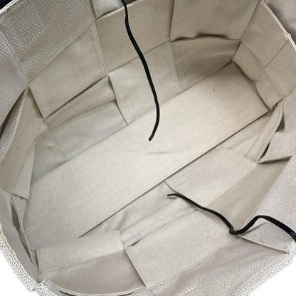 Bottega Veneta Tote Bag Large The Arcototo Ivory And Black Leather