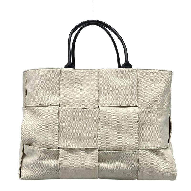 Bottega Veneta Tote Bag Large The Arcototo Ivory And Black Leather