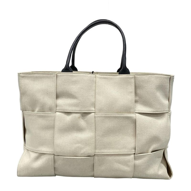 Bottega Veneta Tote Bag Large The Arcototo Ivory And Black Leather