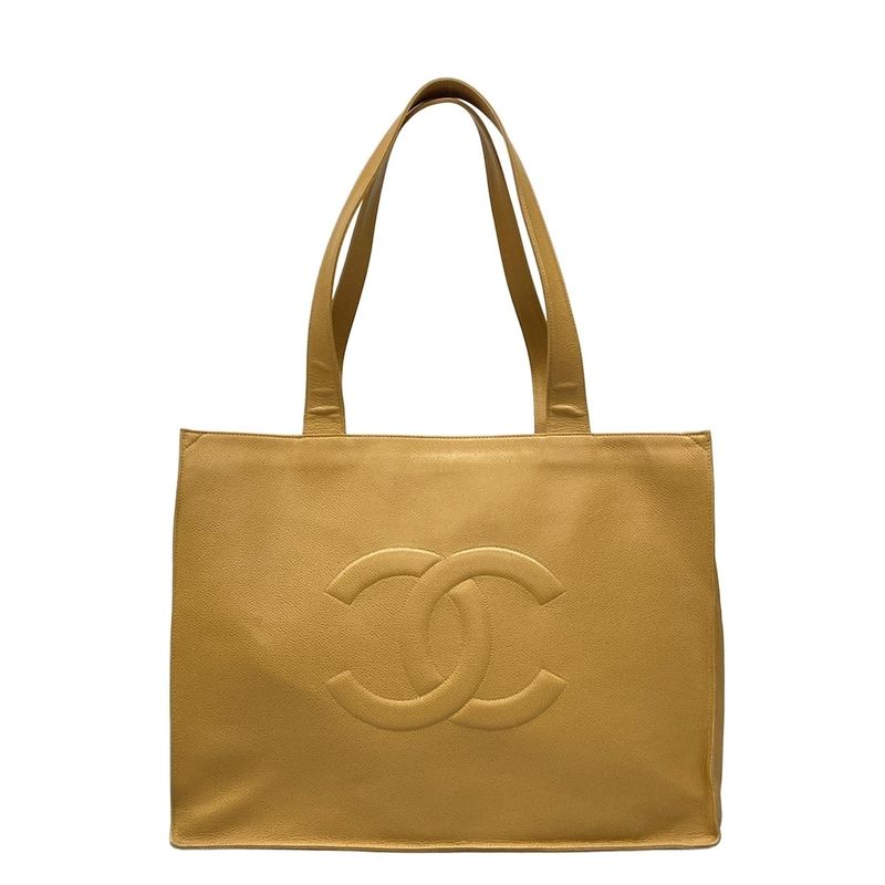 Chanel Tote Bag - Beige Gold Hardware Coco Mark