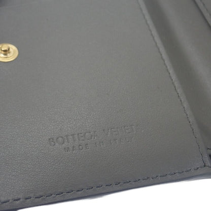 Bottega Veneta Solstice Small 788055 Bifold Wallet Intrecciato Gray Gold