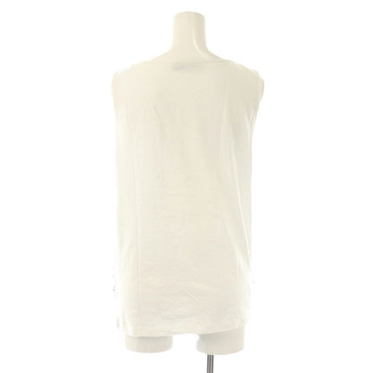 Prada Flower Embellishment Sleeveless Cut And Sewn Tank Top White Blue Yellow