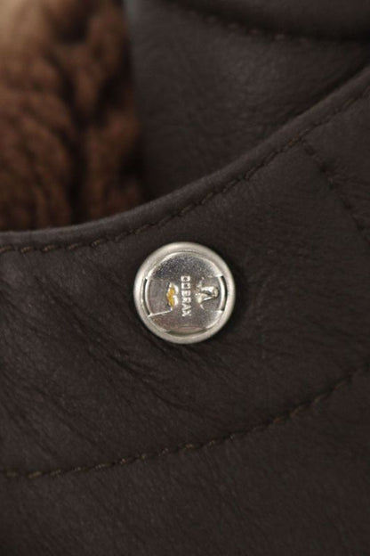 Hermes Lamb Leather Hooded Padded Cashmere Zip Coat Men's 48