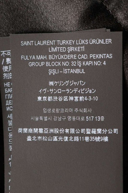 Saint Laurent Paris 779952 Y2d60 Logo Embroidered Satin Bomber Blouson Men's 48