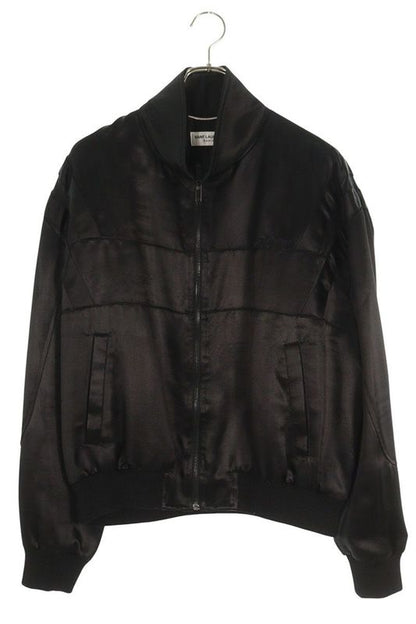 Saint Laurent Paris 779952 Y2d60 Logo Embroidered Satin Bomber Blouson Men's 48