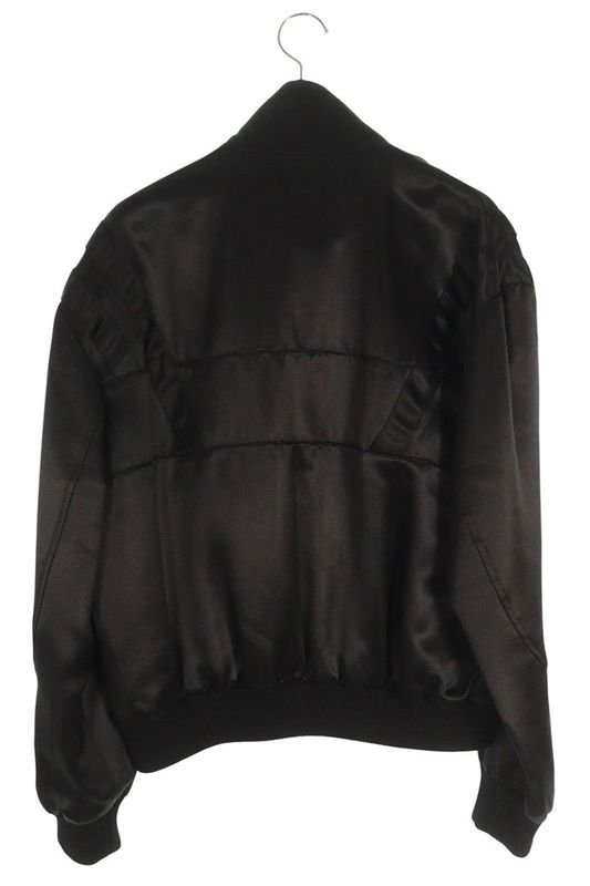 Saint Laurent Paris 779952 Y2d60 Logo Embroidered Satin Bomber Blouson Men's 48