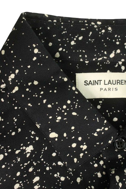 Saint Laurent Paris 15AW 376916 Y891j Splattered Rayon Allover Long Sleeve