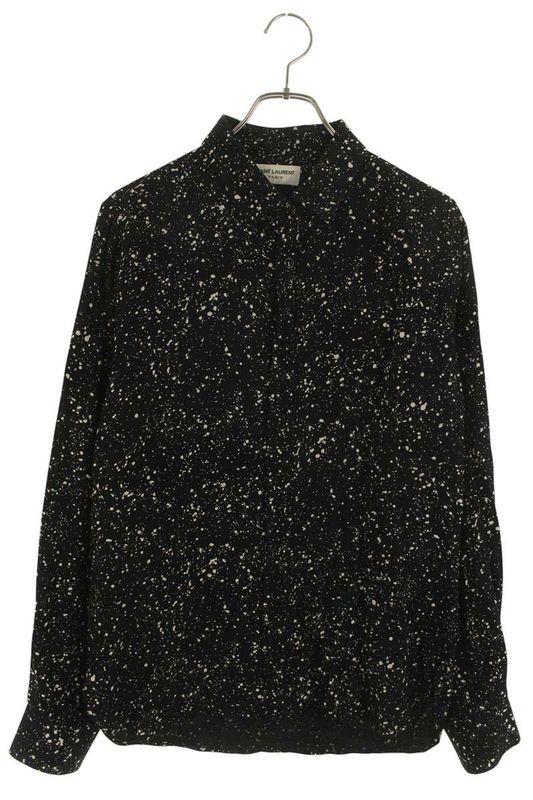 Saint Laurent Paris 15AW 376916 Y891j Splattered Rayon Allover Long Sleeve