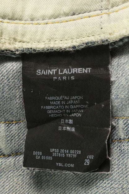 Saint Laurent Paris 357815 Y879f Damaged Denim Pants Men's 29