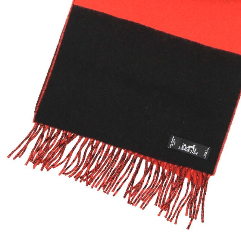 Hermes Bicolor Cashmere Scarf Men's
