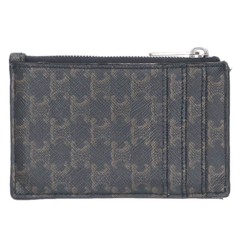 Celine 10b682cam.04lu Triomphe Fragment Case Zip Card Case Men's