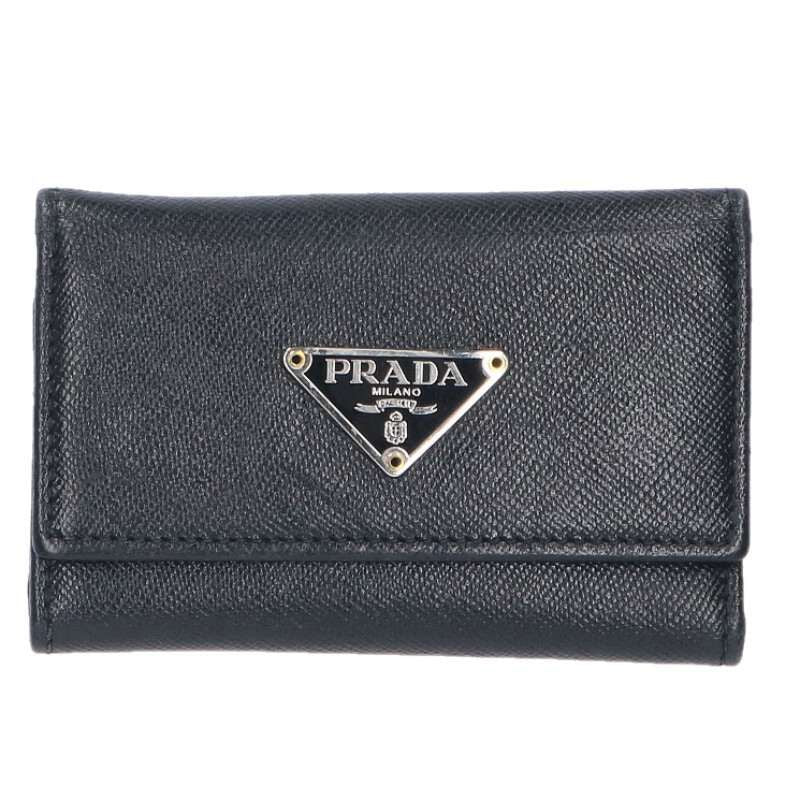 Prada Saffiano Leather 6-ring Key Case Men's