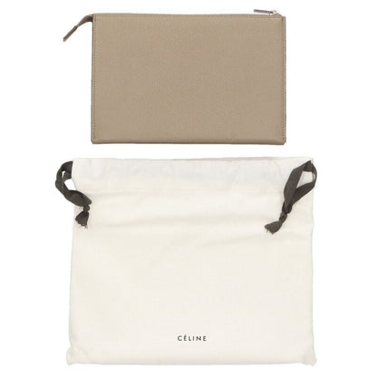 Celine TRIO Logo Leather Clutch Bag Men's