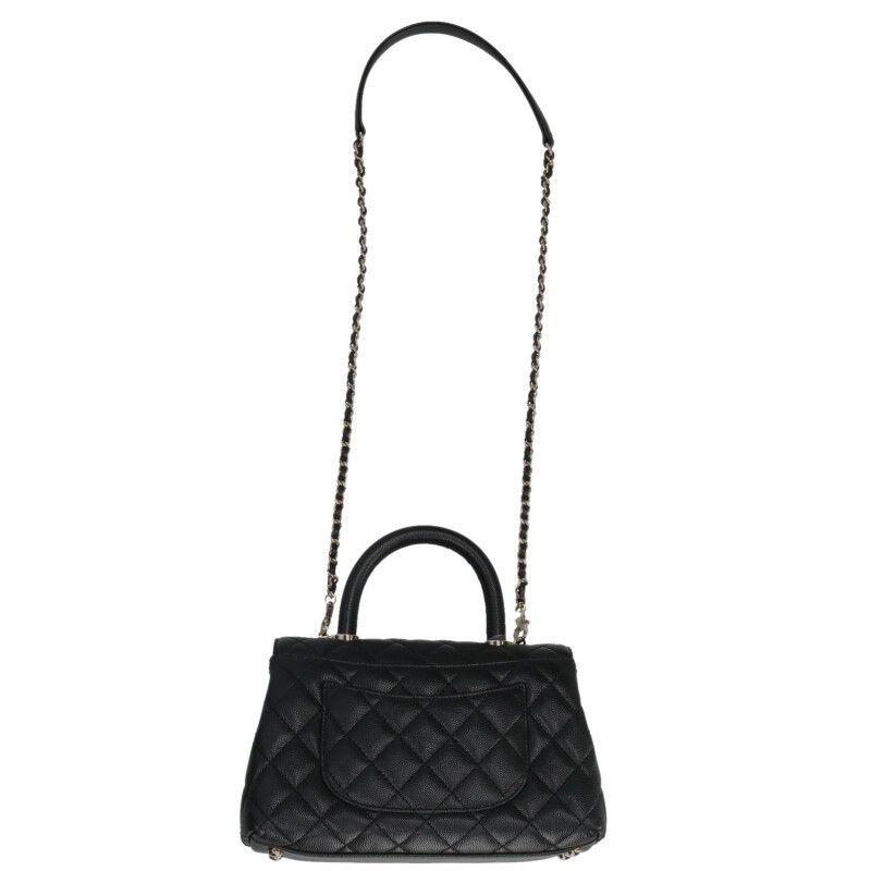 Chanel A92990 Coco Handle Coco Mark Quilted Leather Shoulder Bag Women