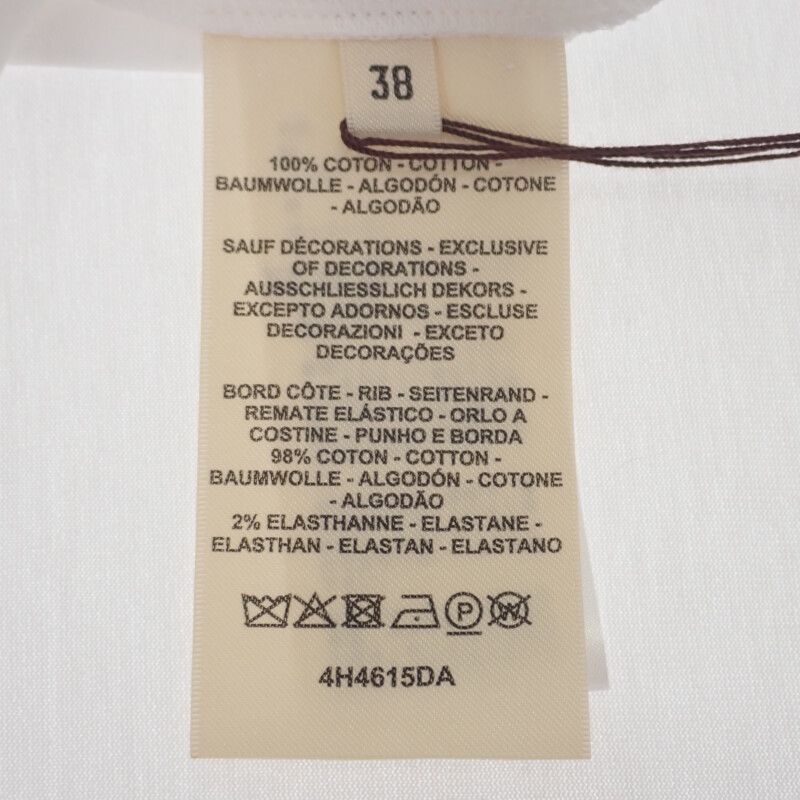 Hermes Embroidered Pocket Embroidered H Logo Pocket M Size 38 H4h4615da Short