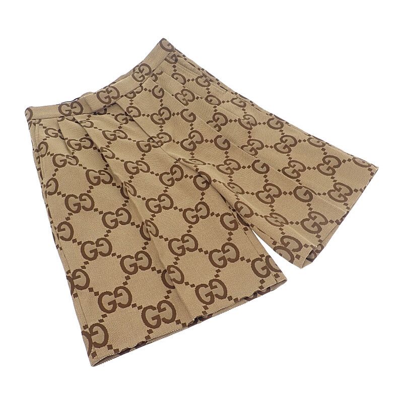Gucci Jumbo GG Half 50 673181_zaht6_2580 Pants Cotton Polyester Beige Men's