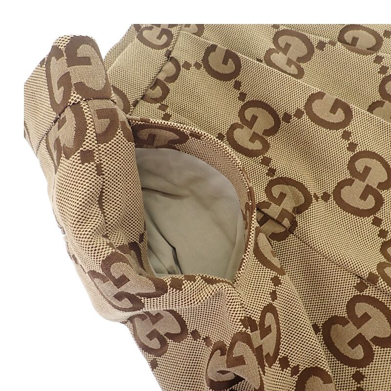 Gucci Jumbo GG Half 50 673181_zaht6_2580 Pants Cotton Polyester Beige Men's