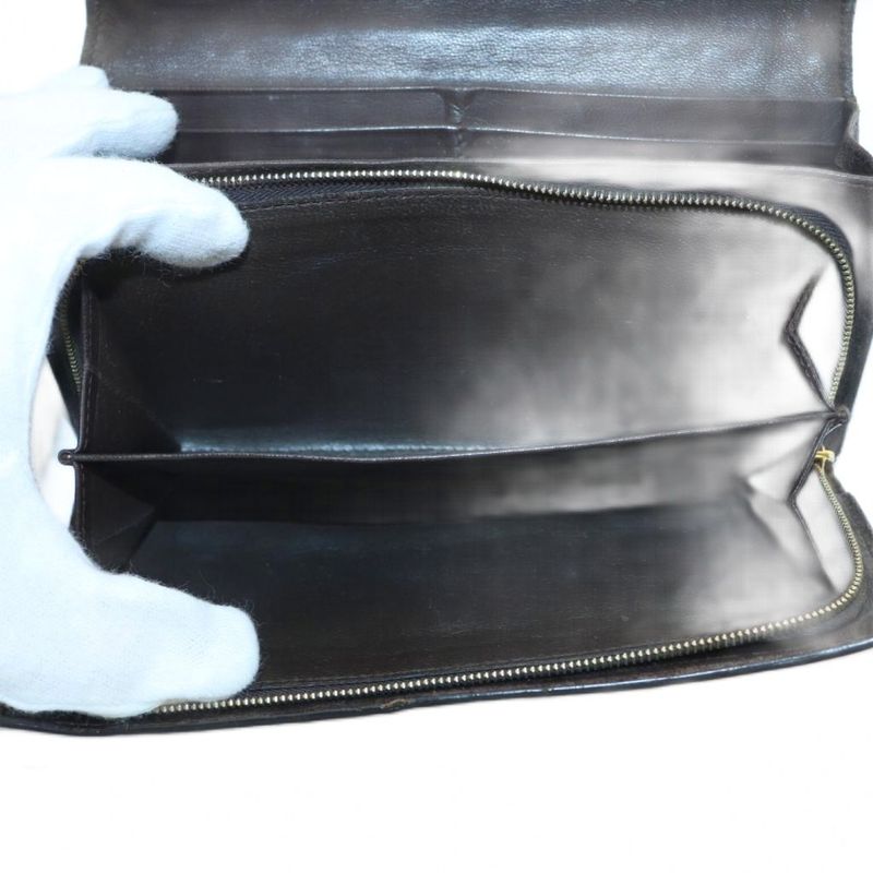 Bottega Veneta Intrecciato Long Wallet Fold Change Pocket Flap Brown 150509 MI