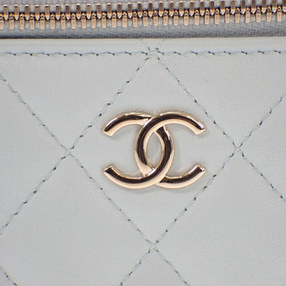 Chanel Vanity Chain Shoulder Ap2199 2WAY Bag Lambskin Light Blue Gold Hardware