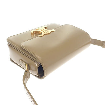 Celine Teen Triomphe Bag 188423bf4.18bz Shoulder Bag Calf Dark Sepia Khaki Gold