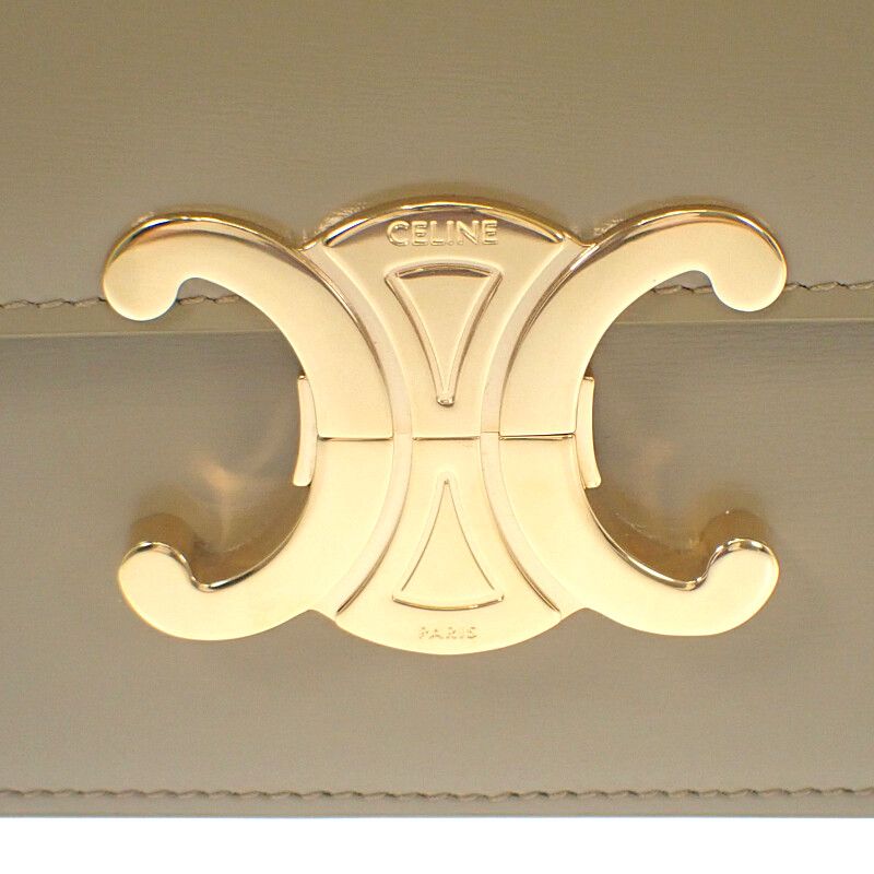 Celine Teen Triomphe Bag 188423bf4.18bz Shoulder Bag Calf Dark Sepia Khaki Gold