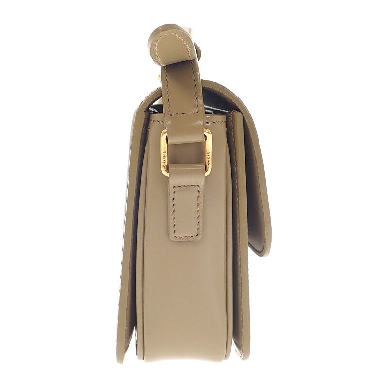Celine Teen Triomphe Bag 188423bf4.18bz Shoulder Bag Calf Dark Sepia Khaki Gold