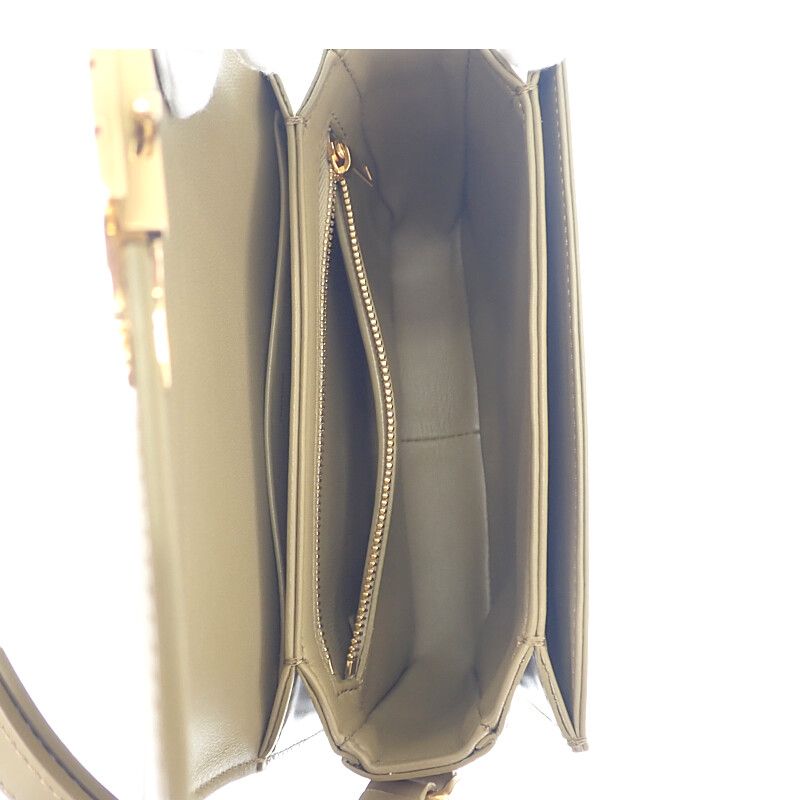 Celine Teen Triomphe Bag 188423bf4.18bz Shoulder Bag Calf Dark Sepia Khaki Gold