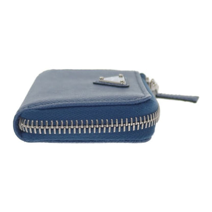 Prada Leather Key Ring 2tt085 Key Case Saffiano Blue Men Ladies Unisex [A Rank