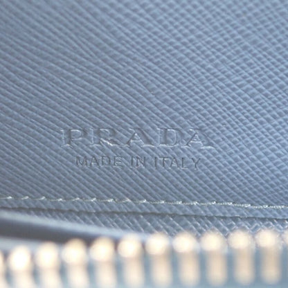 Prada Leather Key Ring 2tt085 Key Case Saffiano Blue Men Ladies Unisex [A Rank