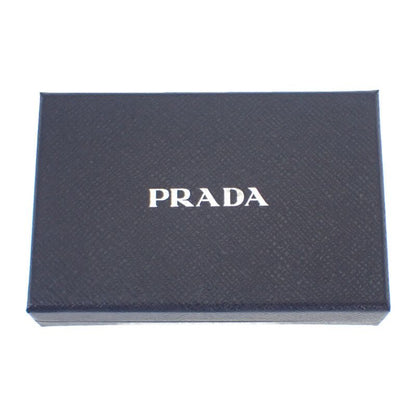 Prada Leather Key Ring 2tt085 Key Case Saffiano Blue Men Ladies Unisex [A Rank