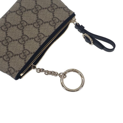 Gucci Key Case 819113 Coin Case Polyurethane Brown Gold Hardware Ladies GG