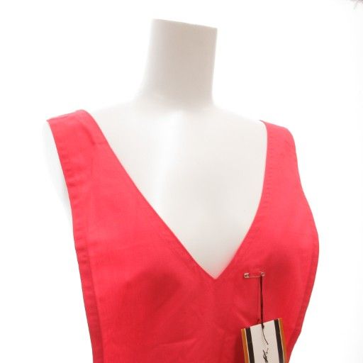 Yves Saint Laurent YVES Saint Laurent Apron With Logo Embroidery Pink White GV