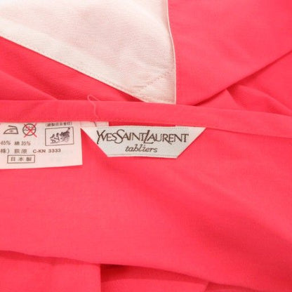 Yves Saint Laurent YVES Saint Laurent Apron With Logo Embroidery Pink White GV