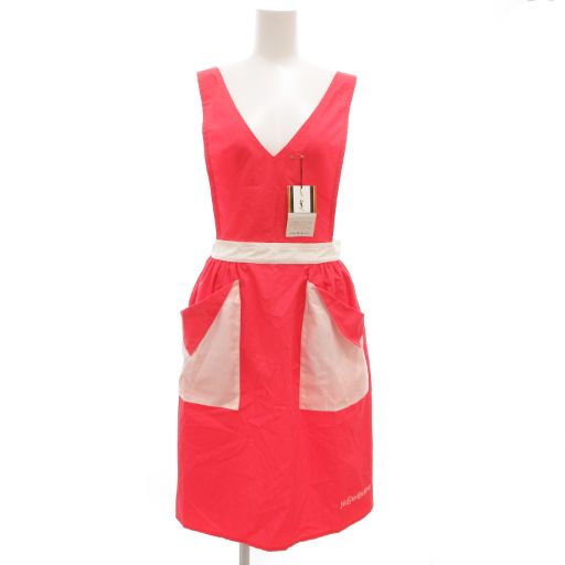 Yves Saint Laurent YVES Saint Laurent Apron With Logo Embroidery Pink White GV