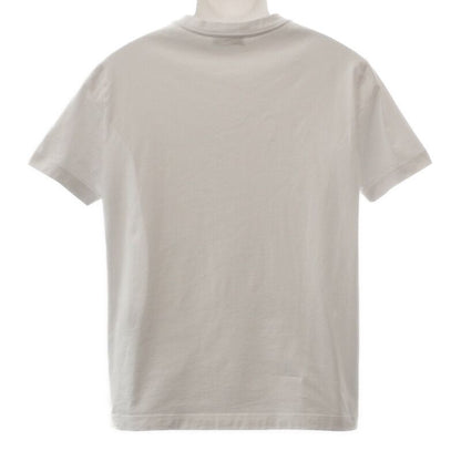 Prada Logo L Ujn555_r182_125e Short Sleeve T-shirt Cotton White Men's Embroidery